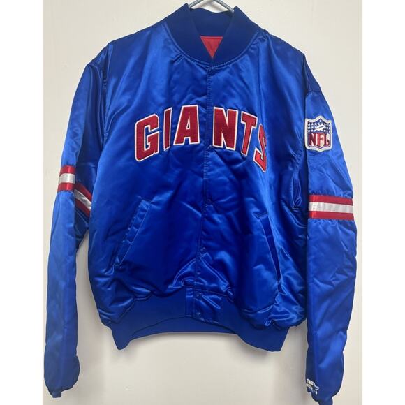 Vintage 80s-90s NFL New York Giants Starter Satin Jacket Size XL - Picture 1 of 5
